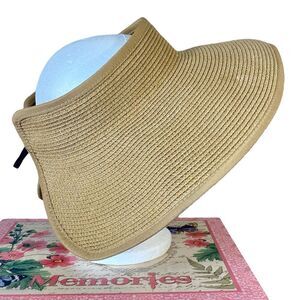 Furtalk Women Wide Brim Roll Up Foldable Sun Visor Beach Hat w Adjustable Strap